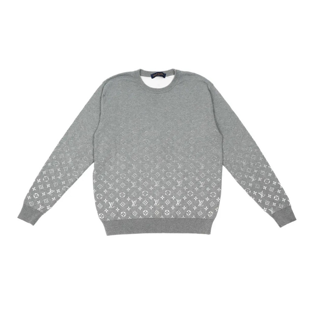 Louis Vuitton Gray Mongram Crewneck Sweater